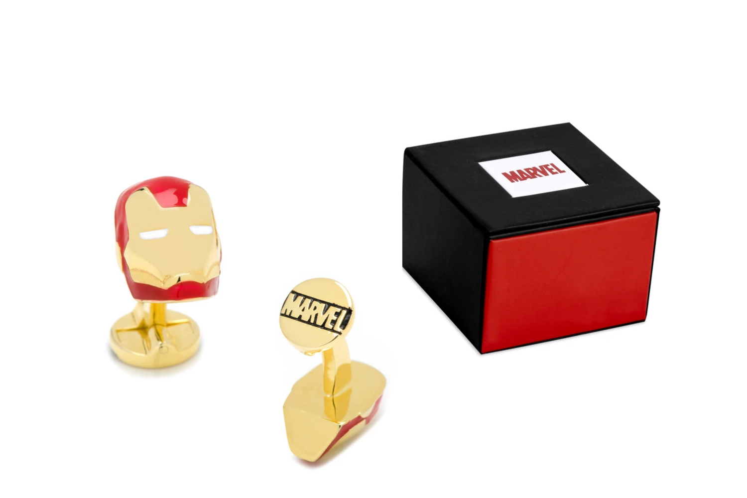 Mancuernillas Casco Iron Man Rojo / Dorado Gemelos By Puentes Denver