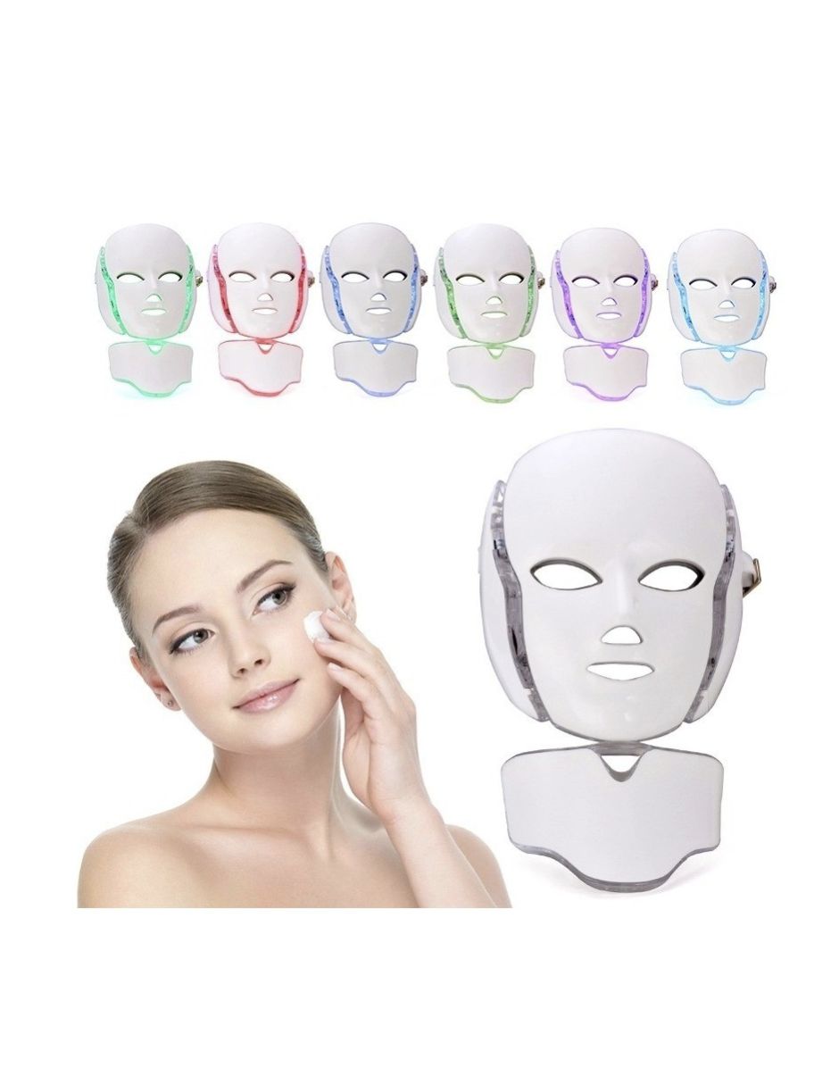 Mascara LED Facial 7 colores Belleza Acné Rejuvenecimiento SPA
