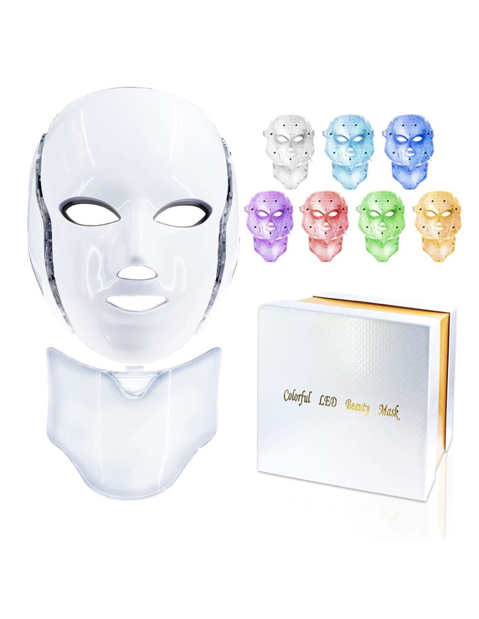 Mascara LED Facial 7 colores Belleza Acné Rejuvenecimiento SPA