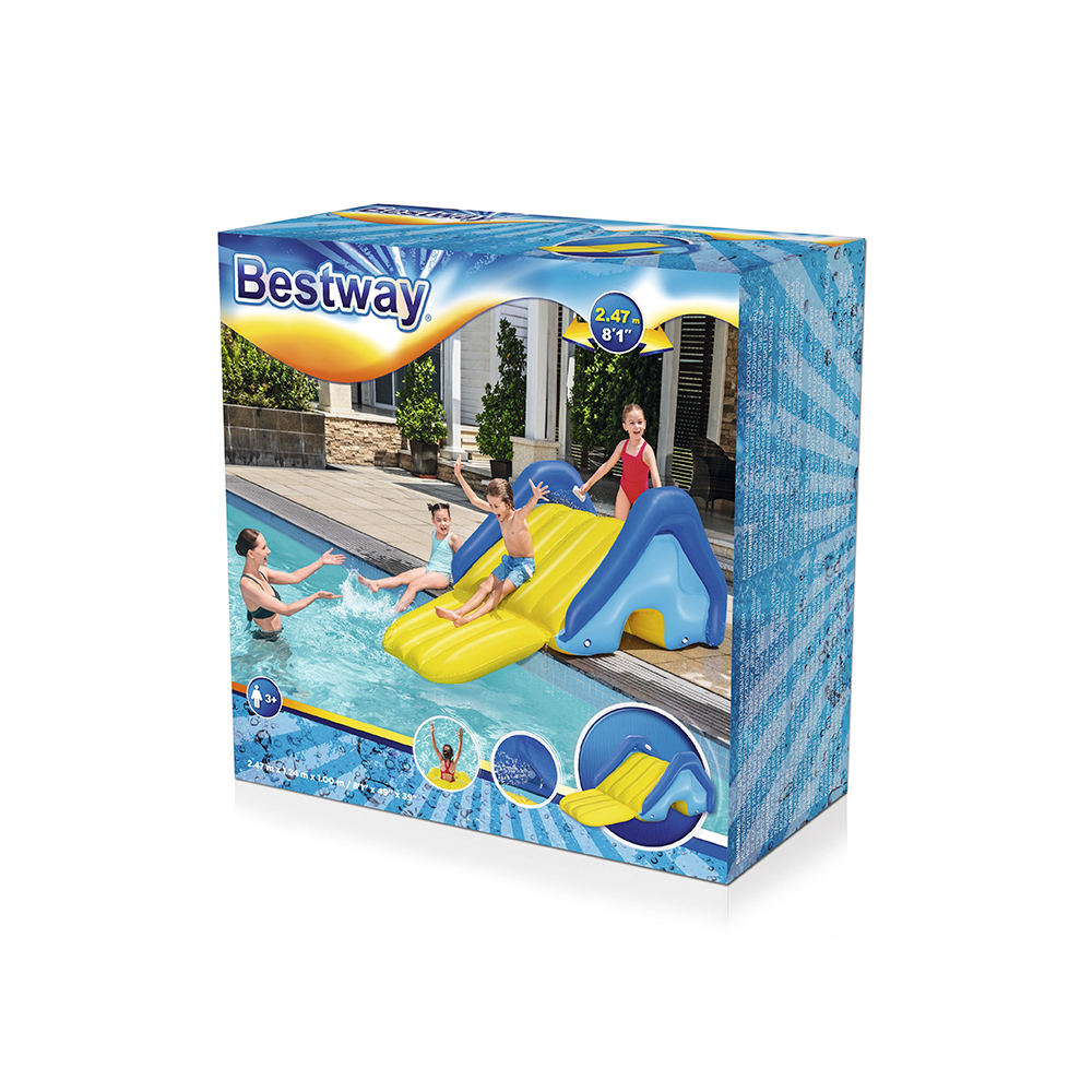 Resbaladilla Inflable Para Alberca Infantil Bestway Con Rociador 247cm