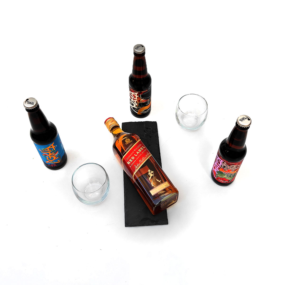 Caja de Regalo Con Johnnie Walker y Cerveza Artesanal