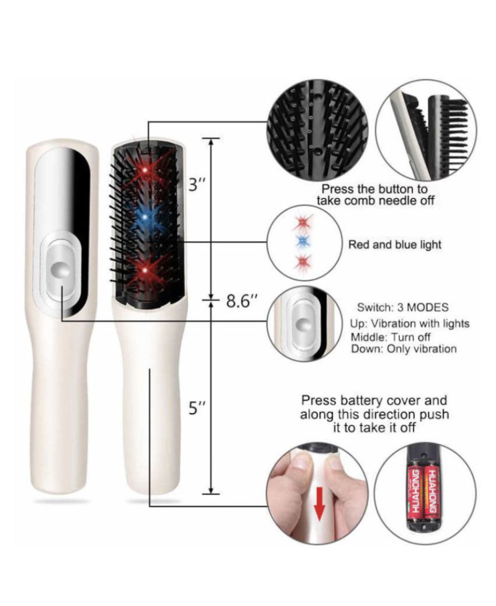 Cepillo Peine Laser  Masajeador Anticaida Caspa Alopecia