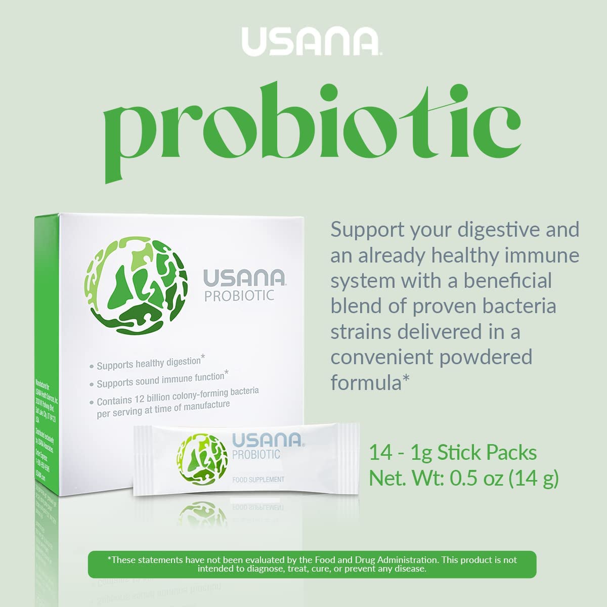 Usana Probiótico 14 sobres 1 g