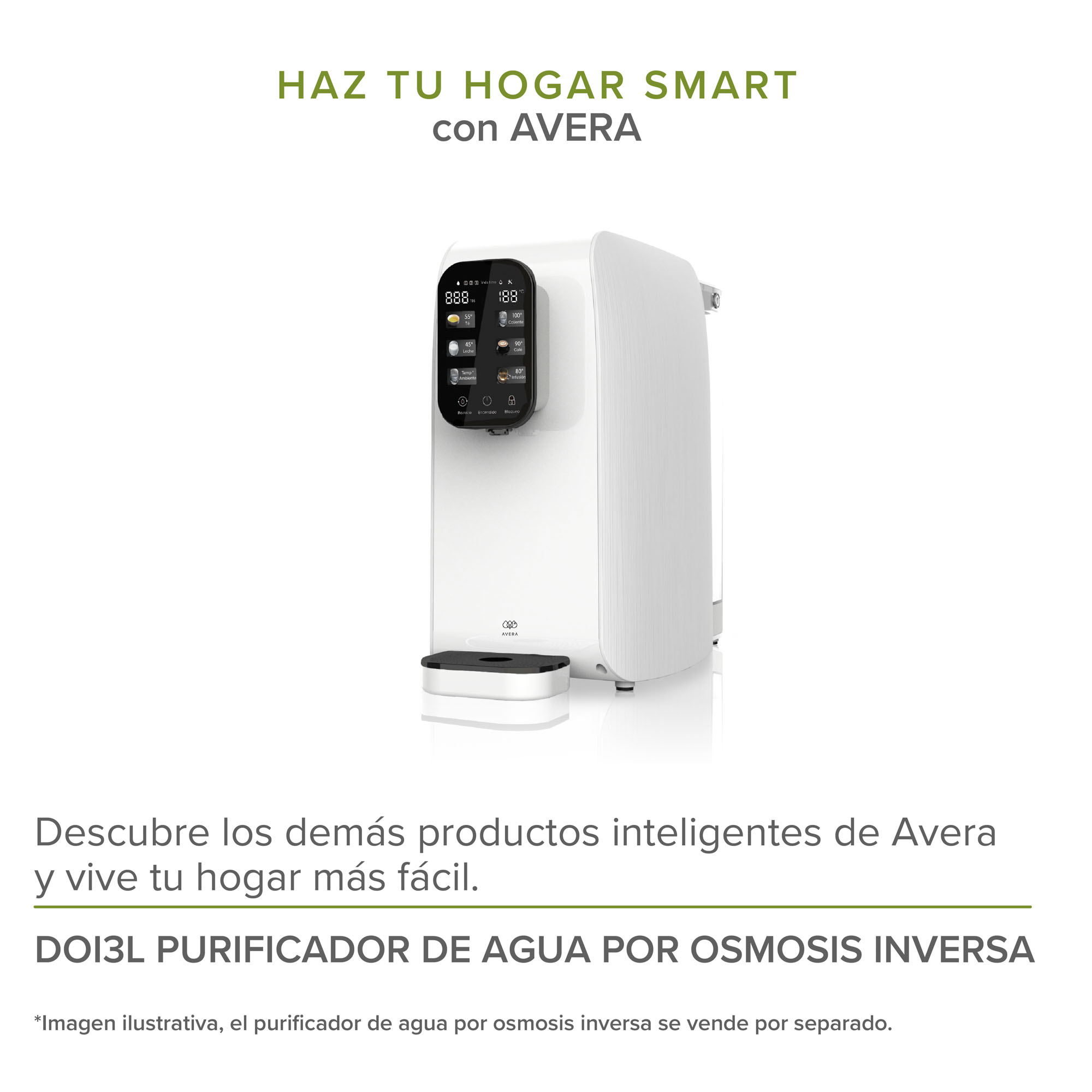 Calefactor Tipo Chimenea Luz Led Ajustable WiFi Avera CAL05