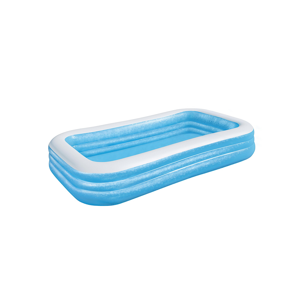 BESTWAY H2OGO! Piscina Familiar Inflable Rectangular Azul de 8 pies 6 Pulgadas, Perfecta para niños, a Partir de 6 años