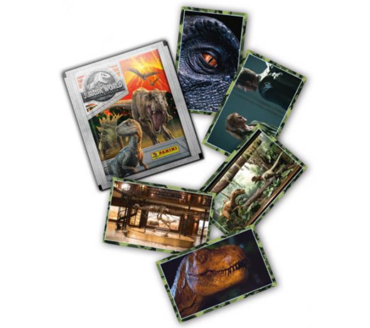 Paquete con 50 Sobres del album Jurassic World El Reino Caido - Panini