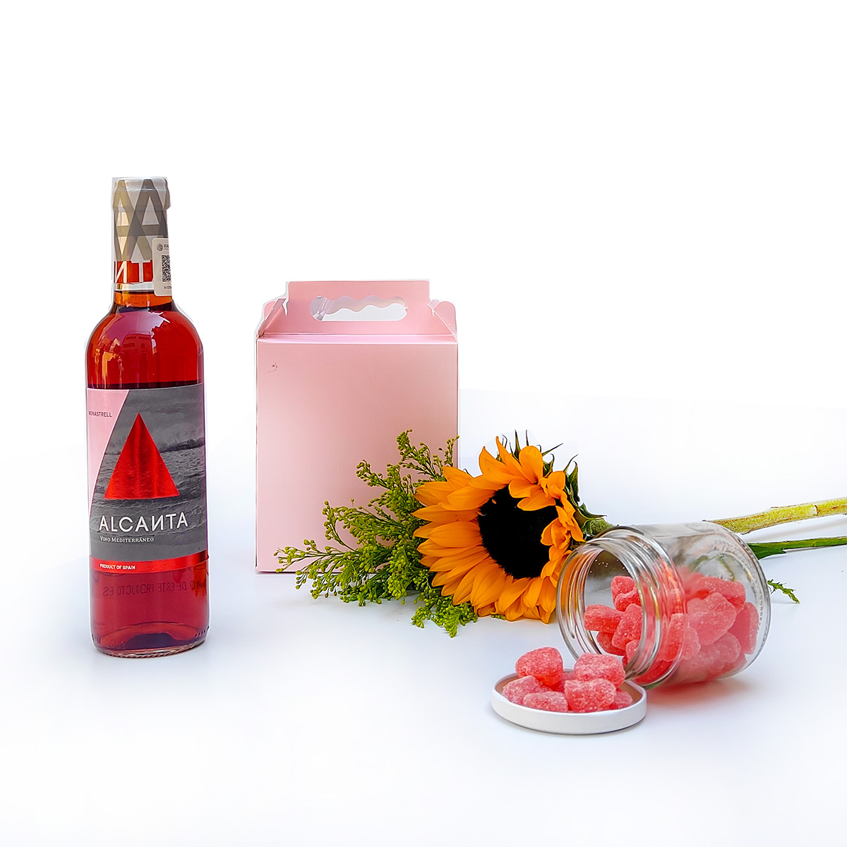 Caja Sorpresa Con Vino Alcanta Rosado