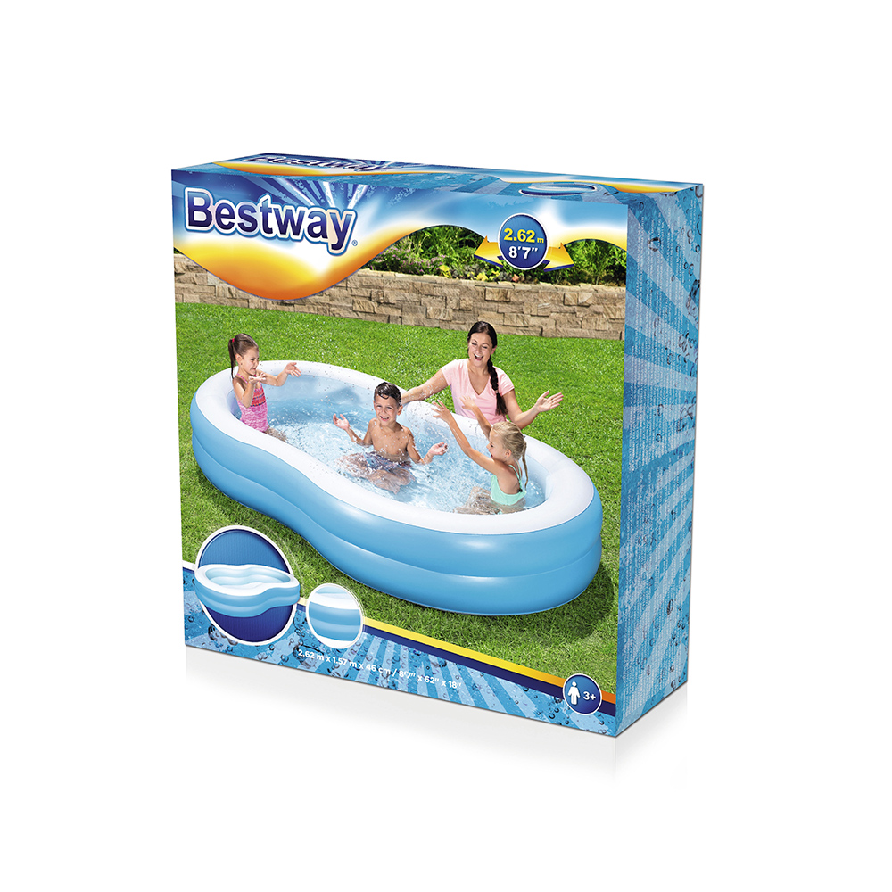 Alberca Inflable Infantil Ovalada Bestway 544 Lts 262 cm Azul