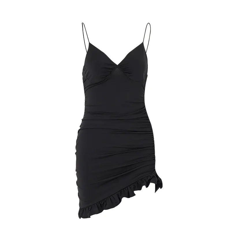 Mini Vestido Corto Falda Olanes