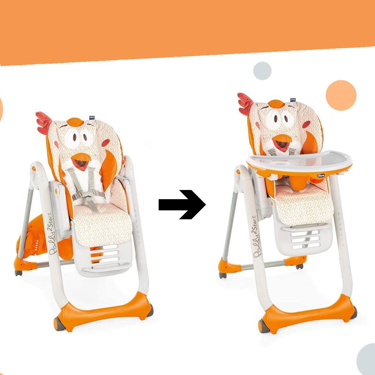 Chicco Silla Alta Polly 2 Start Fancy Pollo