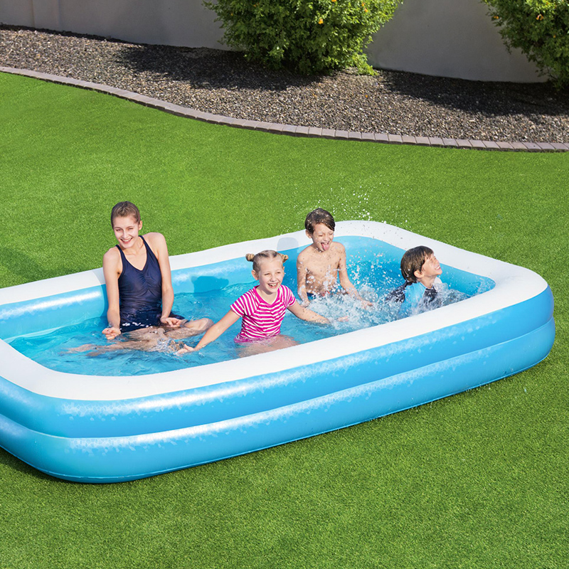 Alberca Inflable Infantil Rectangular Bestway 850 Lts 305 Cm Azul