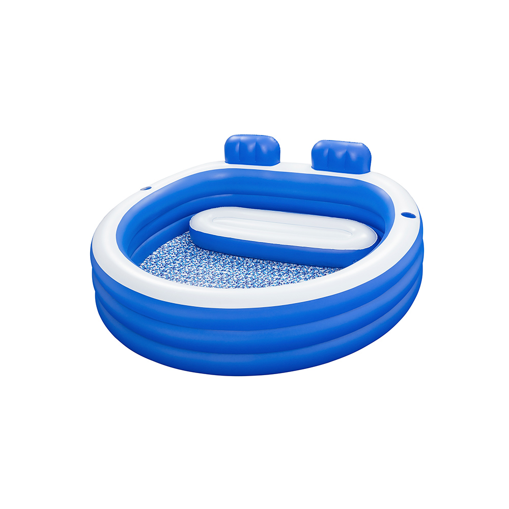 Alberca Inflable Familiar Circular Bestway Con Asientos 231 Cm Azul
