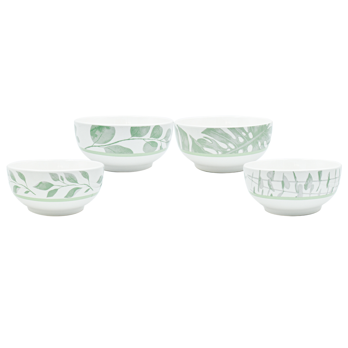 Kaiser 2415-3903 Vajilla Porcelana Fina Alemana Naturaleza Botánica Verde 4p 16pzas