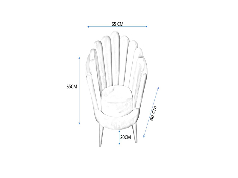 SILLON INFANTIL VELVET PALO DE ROSA ESPACIO MUEBLES