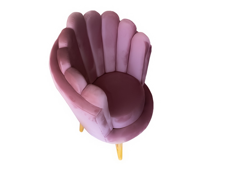 SILLON INFANTIL VELVET PALO DE ROSA ESPACIO MUEBLES