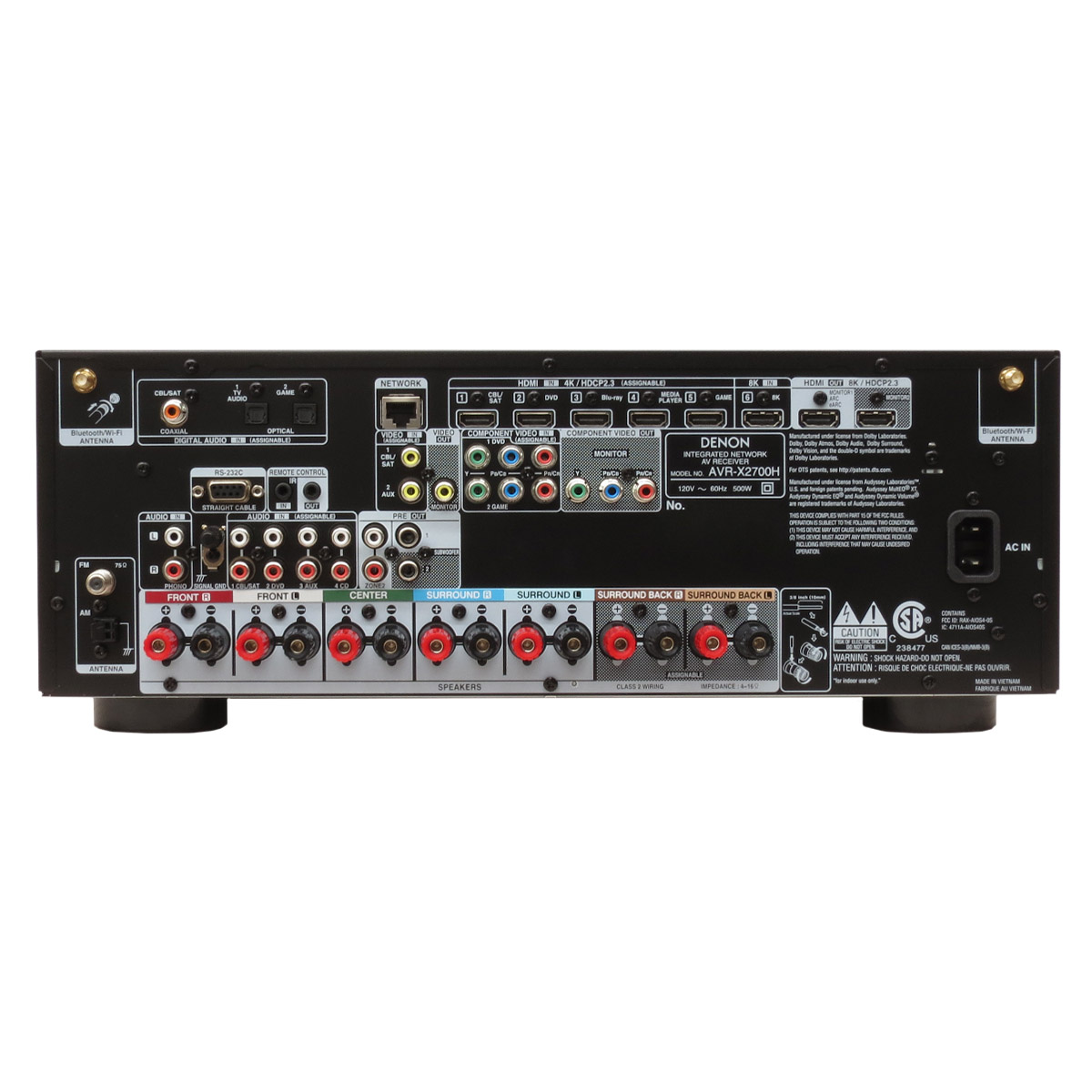 Receptor Audio Y Video 7.2 Ch 8k Audio 3d Avr-x2700h Denon