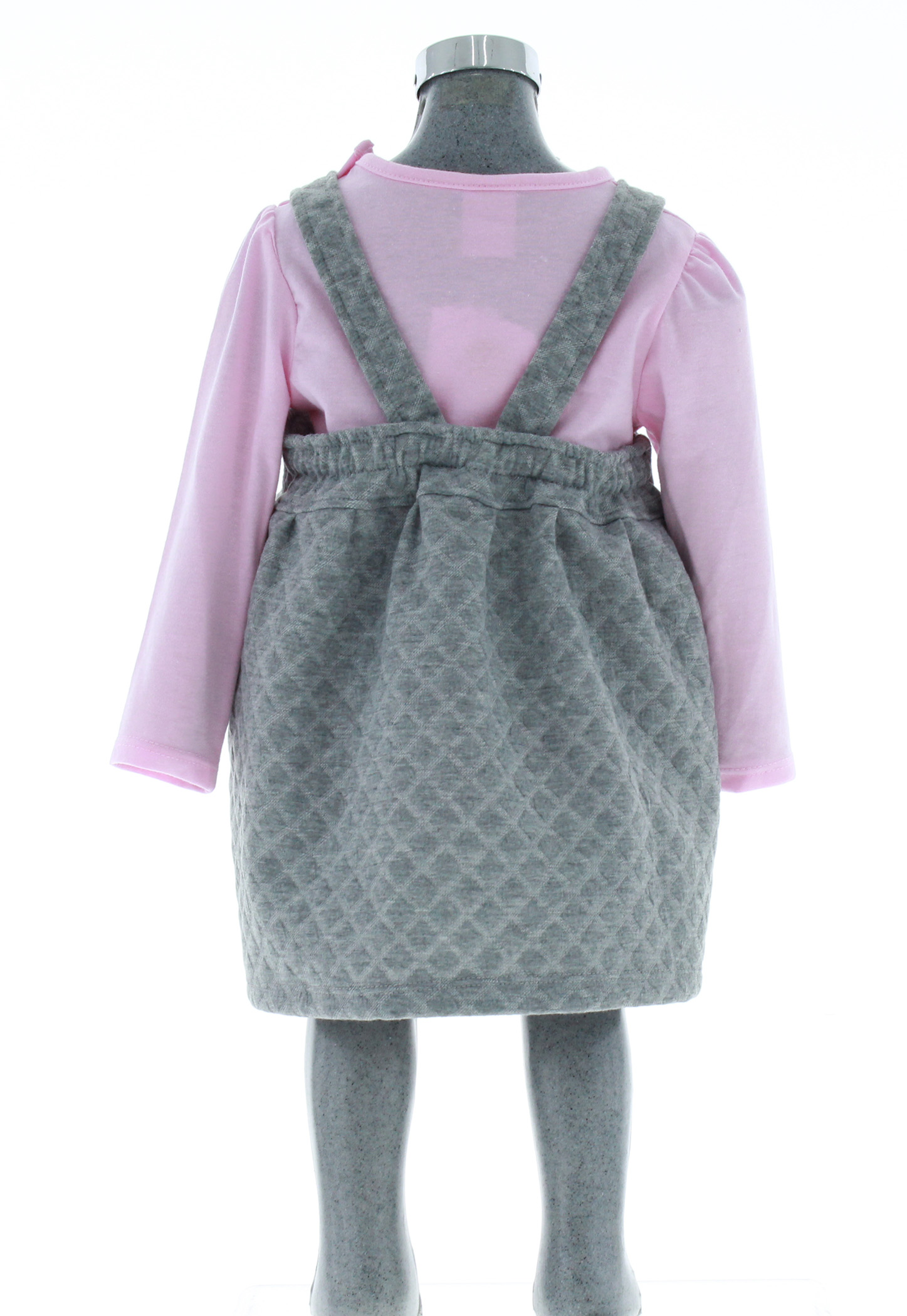 Vestido para Niña Bebe Gris 2 Piezas 3273 1 a 5 años.