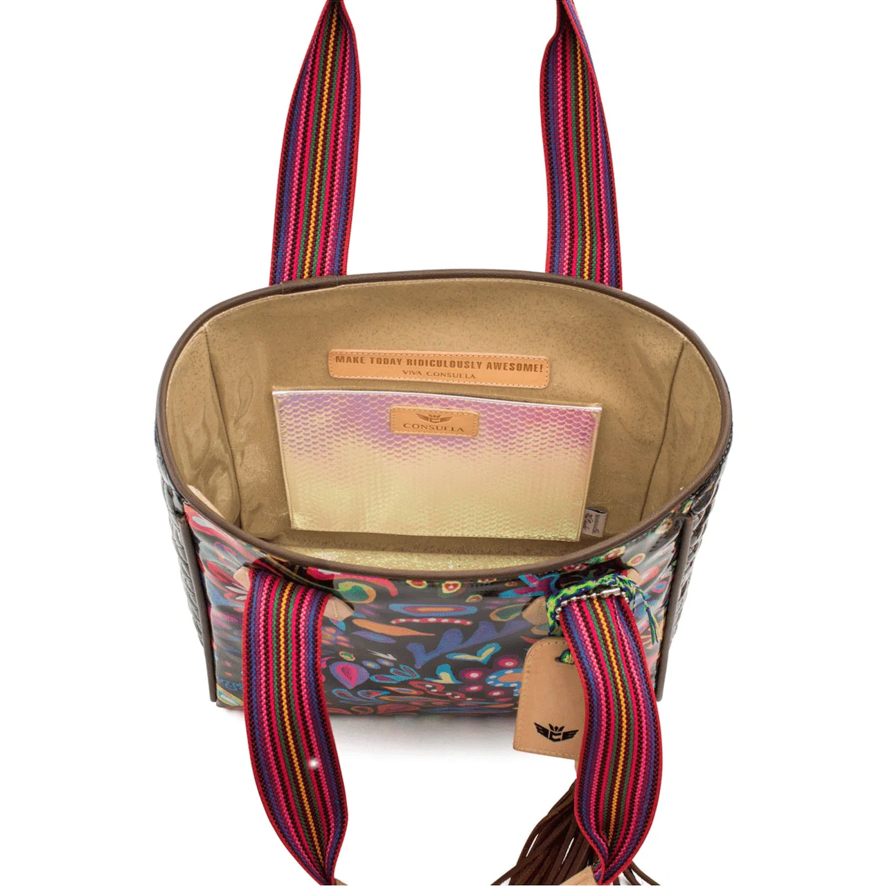 Bolsa Angie Consuela | Premium | Detalles En Piel | Llavero Huichol