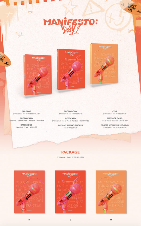 K pop - Enhypen - Manifesto Day 1 - Estándar