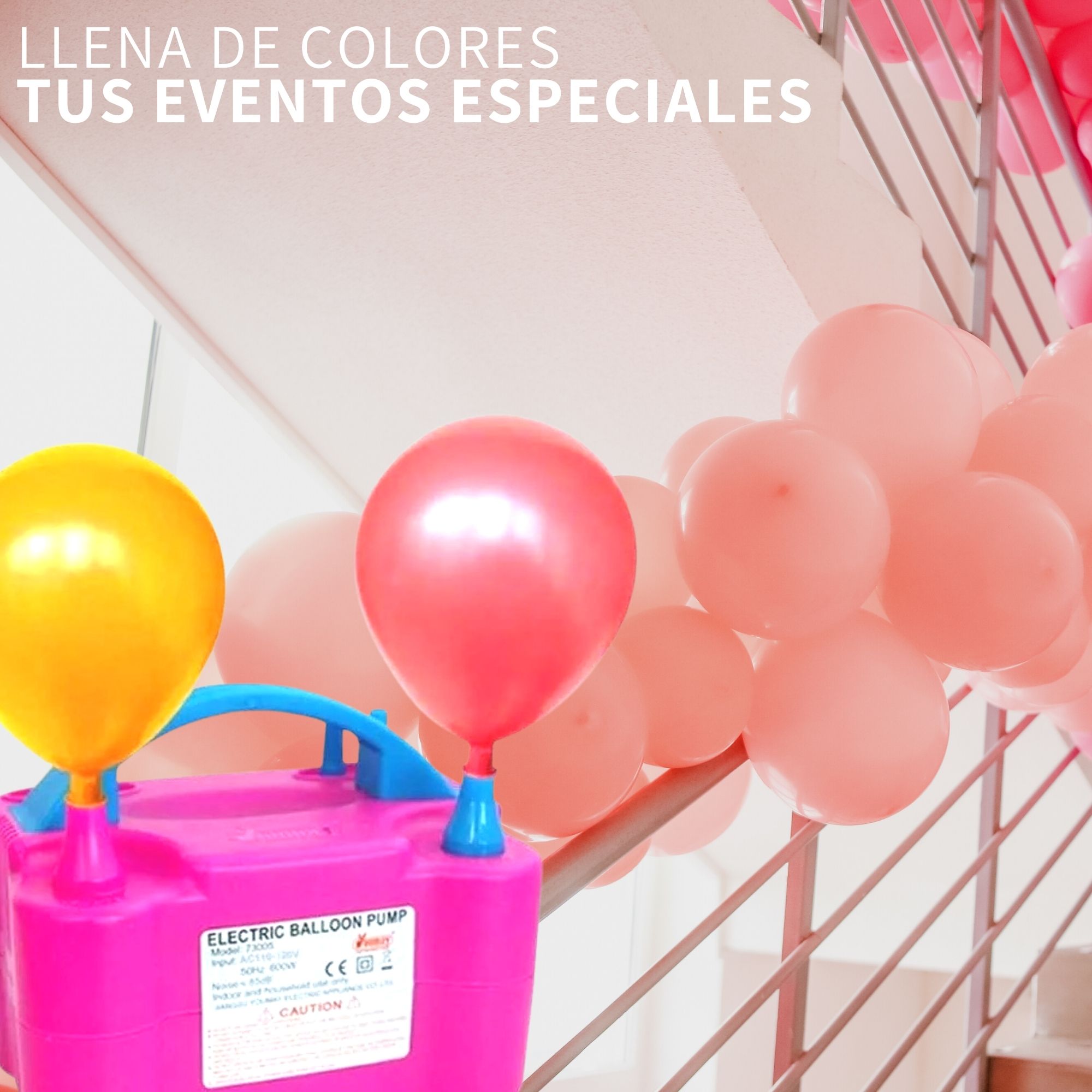 Infladora De Globo Bomba Eléctrica de Globos 110V~120V, 600 Vatios.