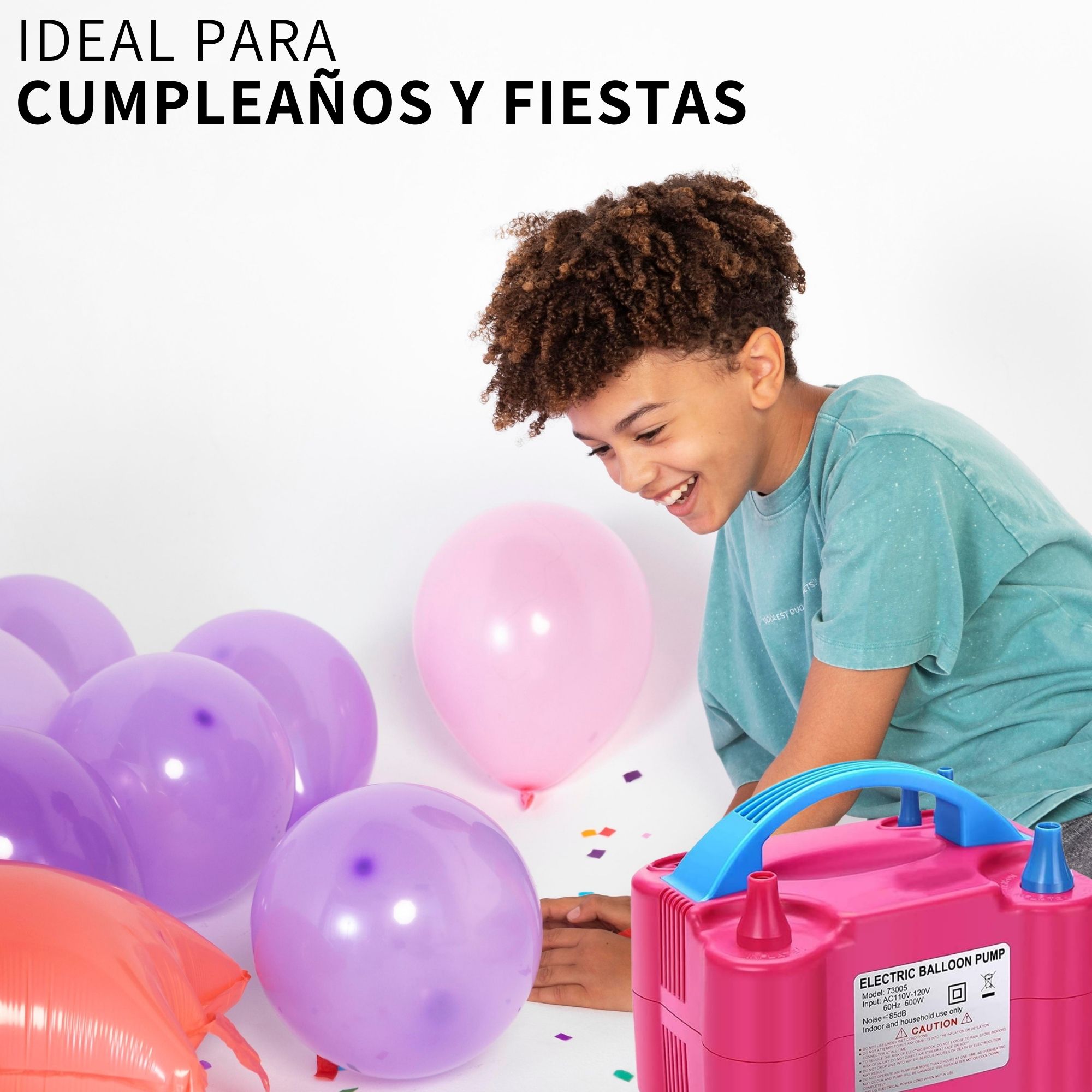 Infladora De Globo Bomba Eléctrica de Globos 110V~120V, 600 Vatios.