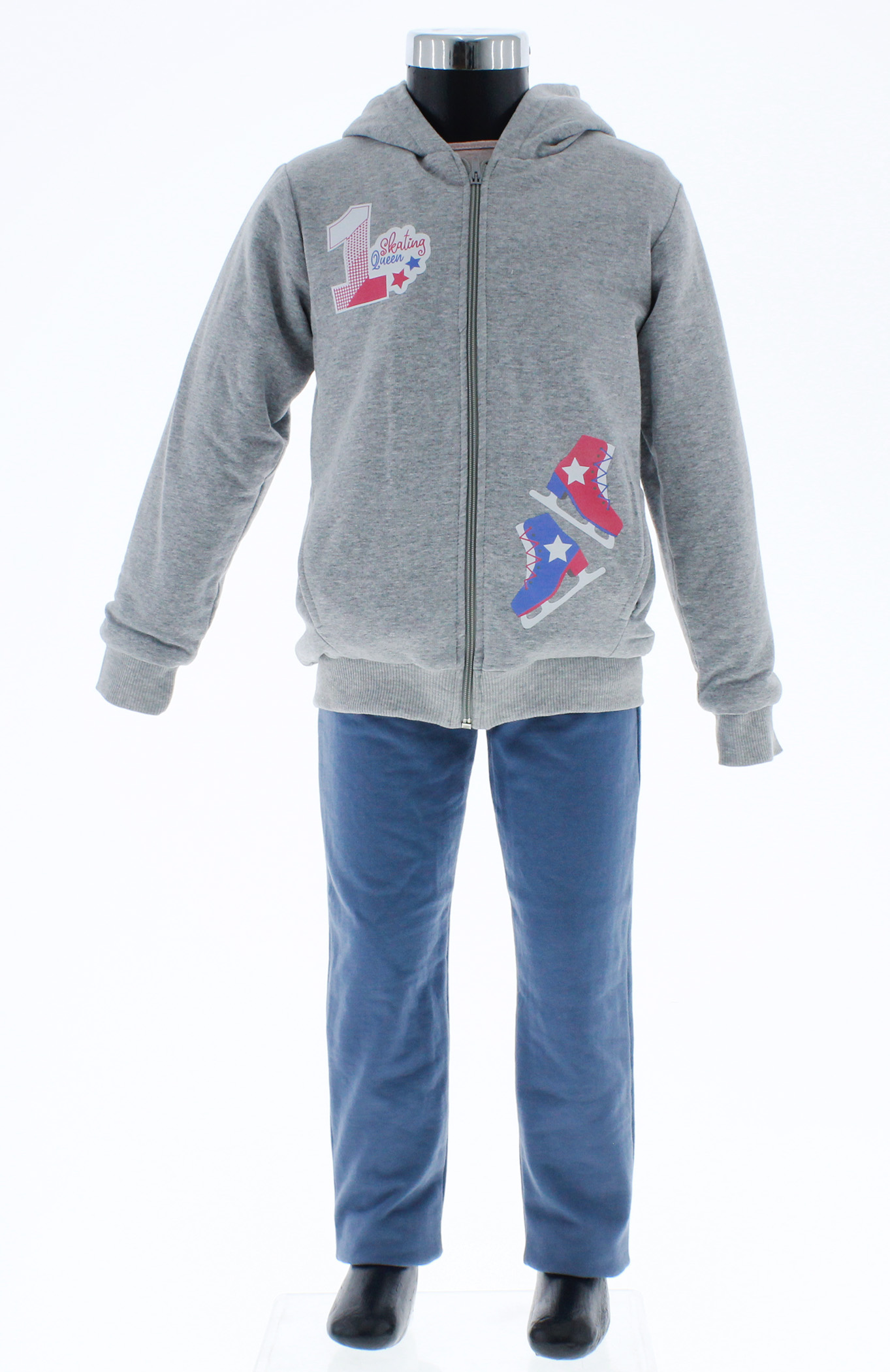 Conjunto Pants Niña Gris 3274 2 a 16 Años.