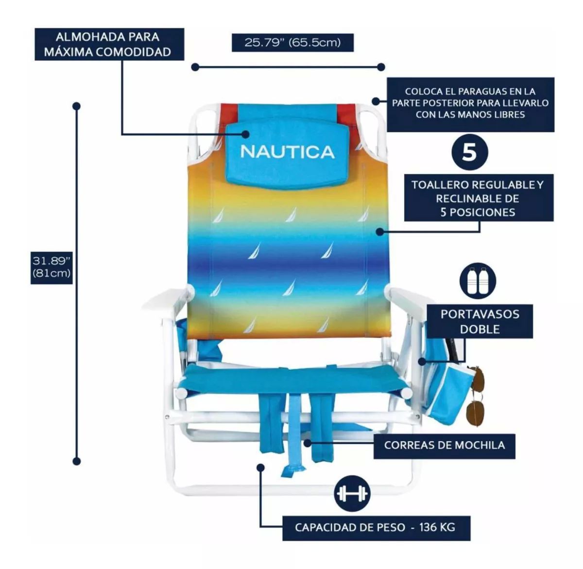Camastro silla nautica Arcoiris