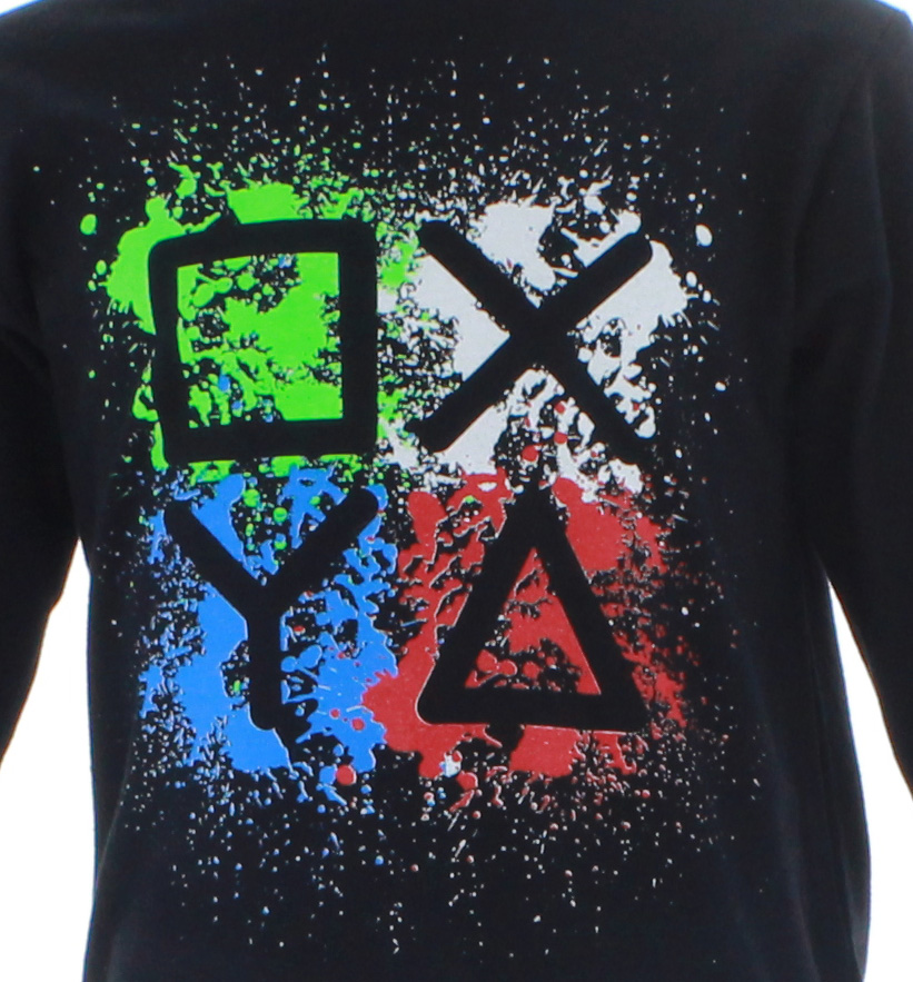 Playera Niño Negra Manga Larga 3278 2 a 18 Años.