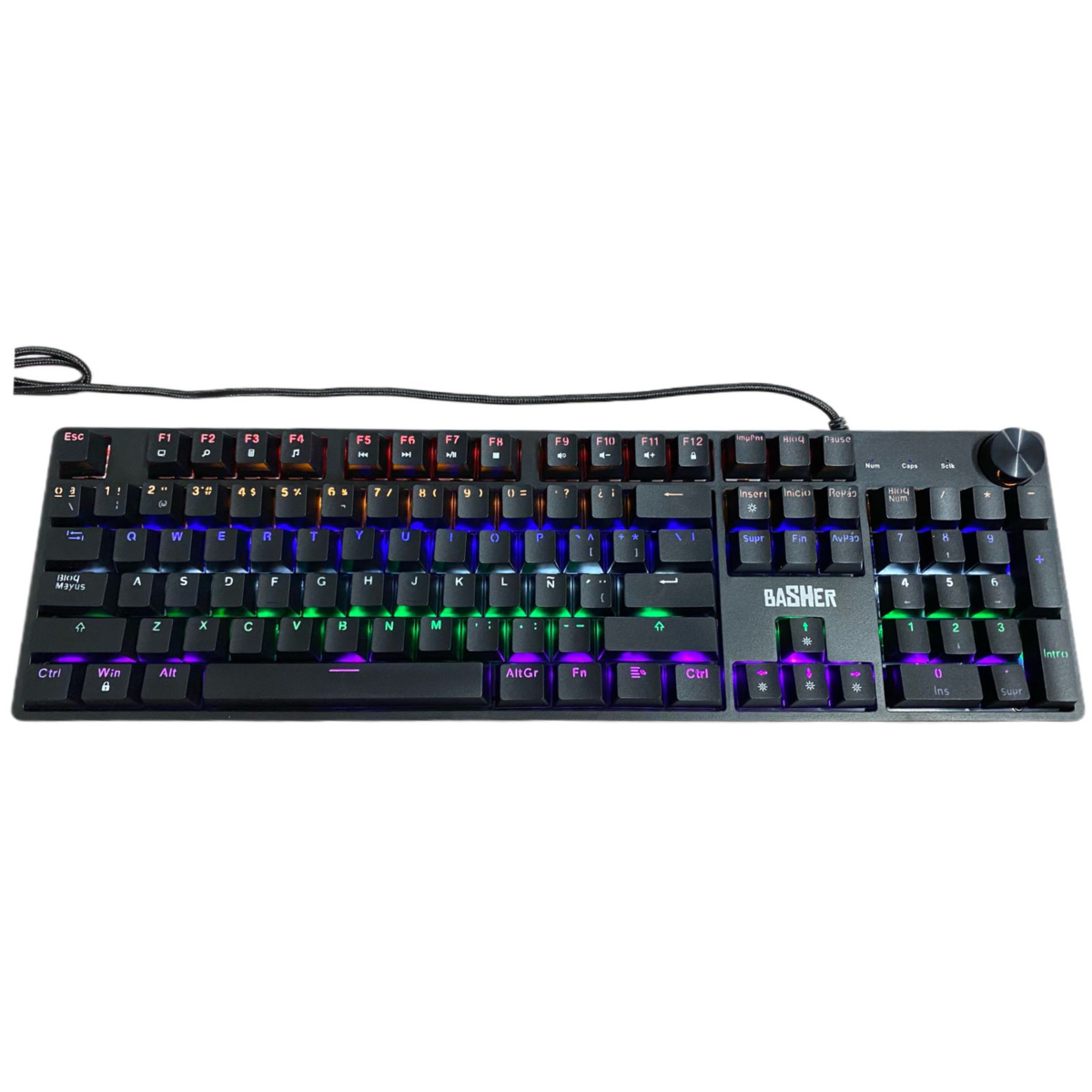 TECLADO MITZU BASH-1004 GAMER ALÁMBRICO NEGRO ENDY2