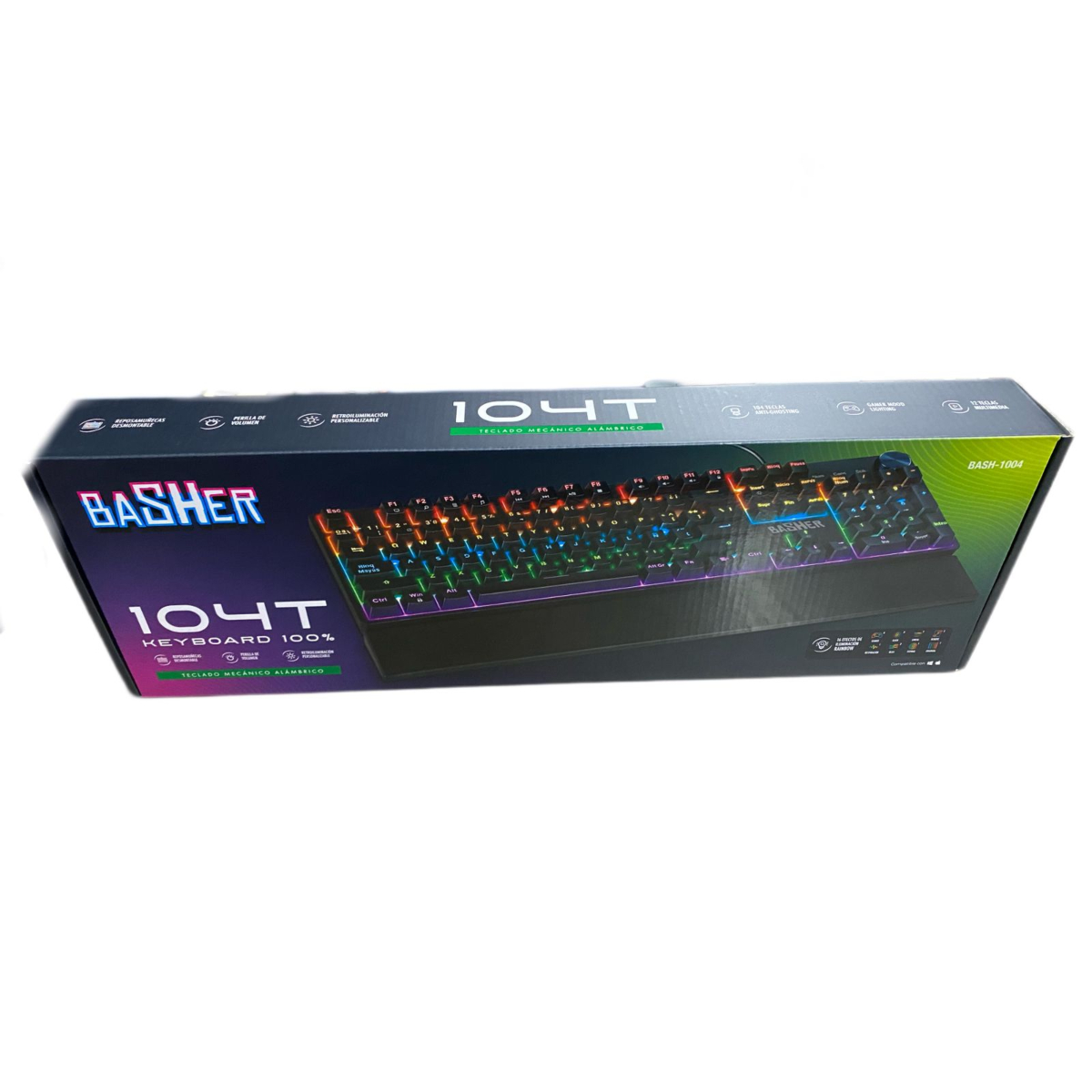 TECLADO MITZU BASH-1004 GAMER ALÁMBRICO NEGRO ENDY2