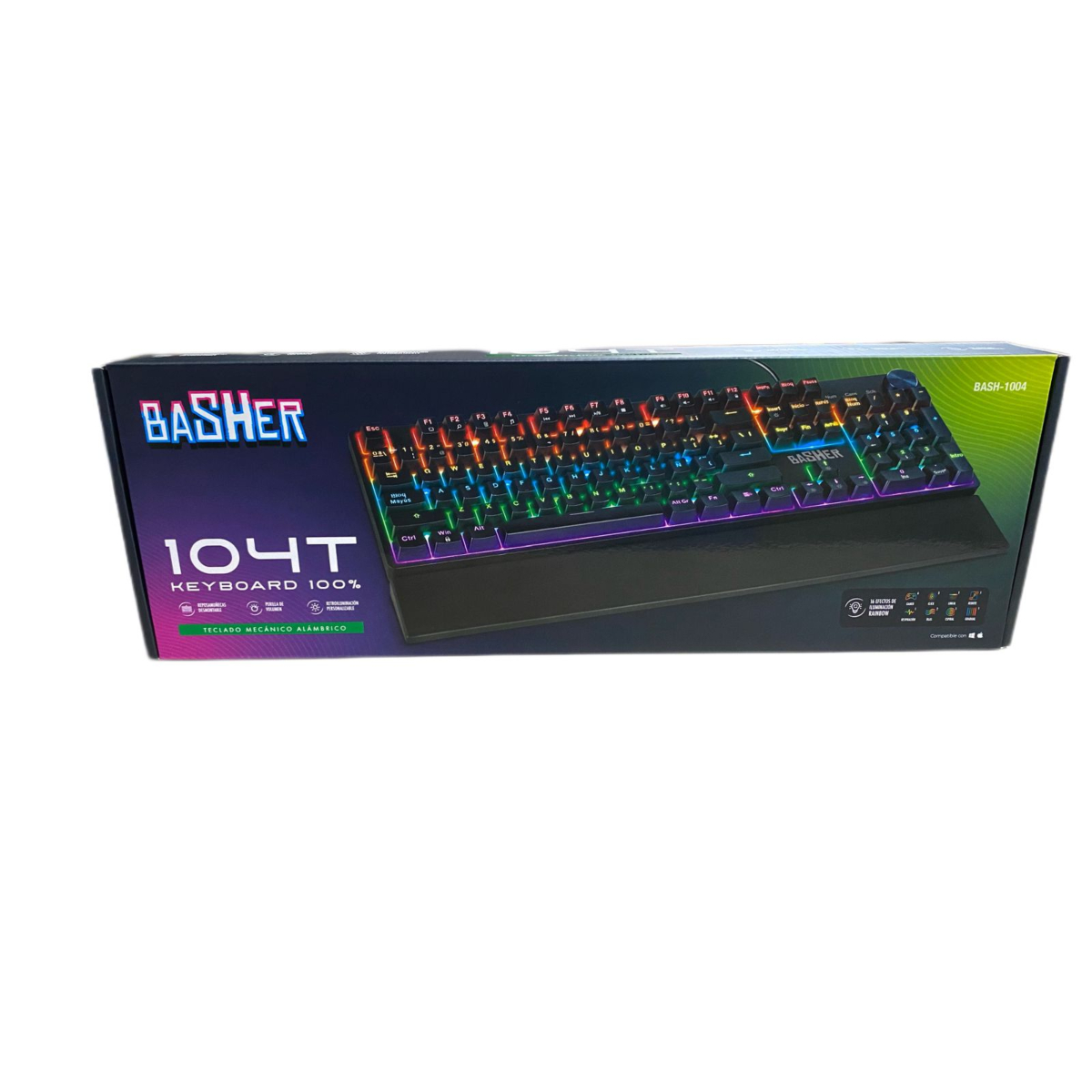 TECLADO MITZU BASH-1004 GAMER ALÁMBRICO NEGRO ENDY2