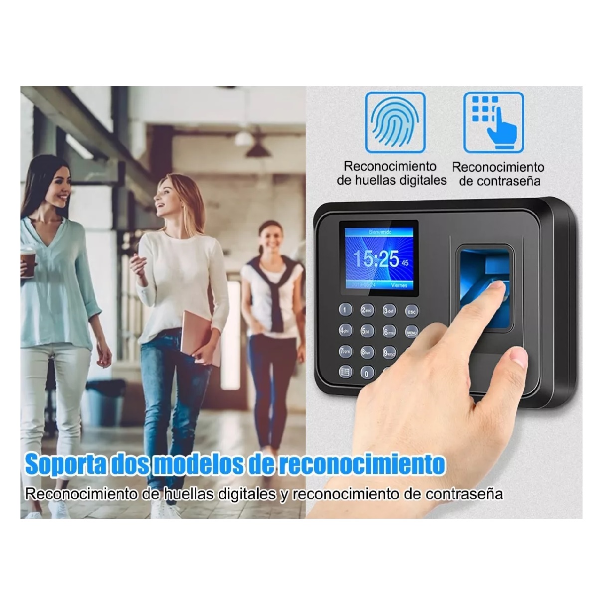 Reloj Checador Huella Biométrico Digital Memoria Internet