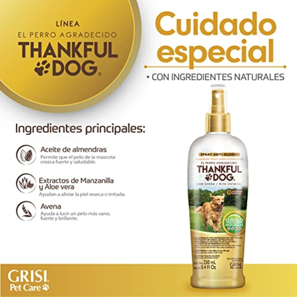 Spray Antiolores Thankful Dog Avena para Pelaje 250 ml