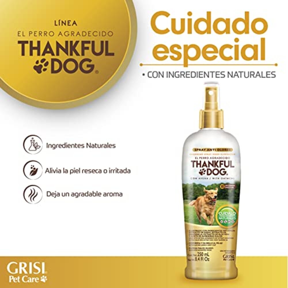 Spray Antiolores Thankful Dog Avena para Pelaje 250 ml