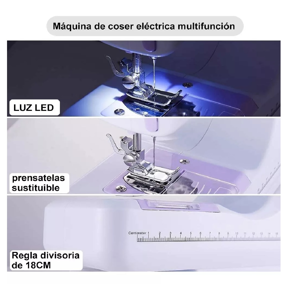 Máquina Coser Eléctrica Portátil El Hogar 115 Piezas Set