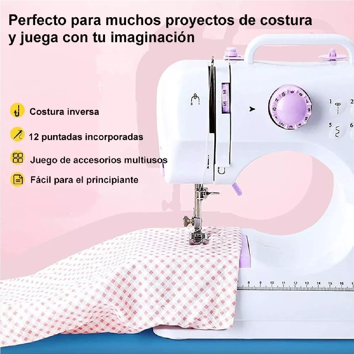 Máquina Coser Eléctrica Portátil El Hogar 115 Piezas Set