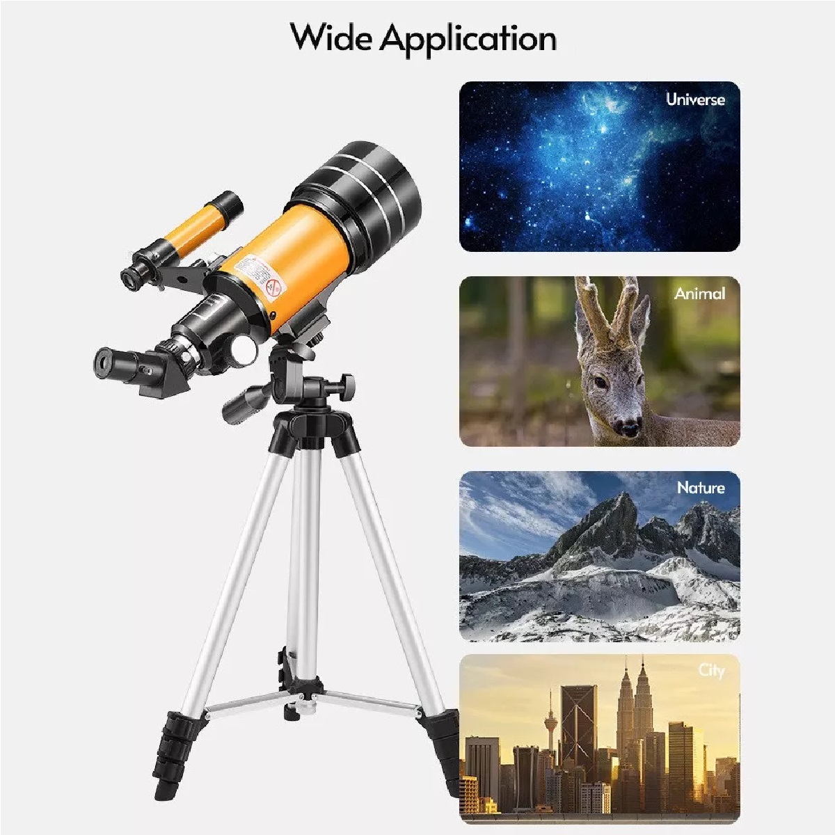 Telescopio Astronómico Monocular 15x-150x 70mm Con Trípode
