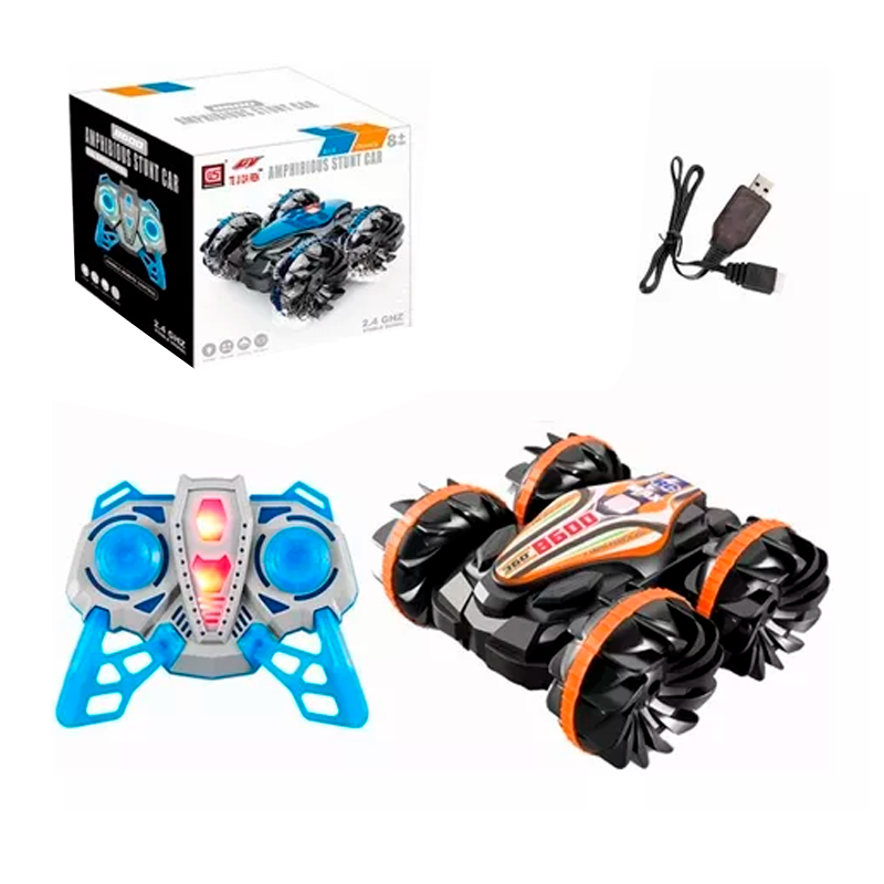Carro A Control Remoto Anfibio Coche Con Conducción Doble Lado Y Rotación De 360