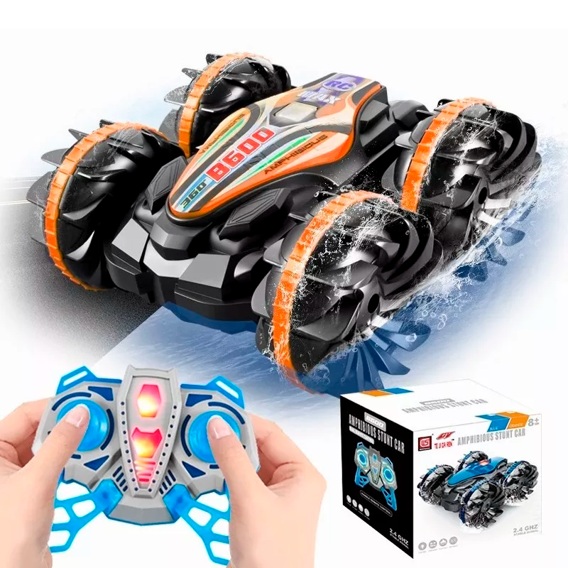 Carro A Control Remoto Anfibio Coche Con Conducción Doble Lado Y Rotación De 360
