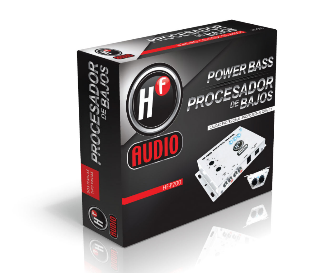 Epicentro Procesador de bajos 2 perillas Modelo HF-P200 Marca HF-Audio