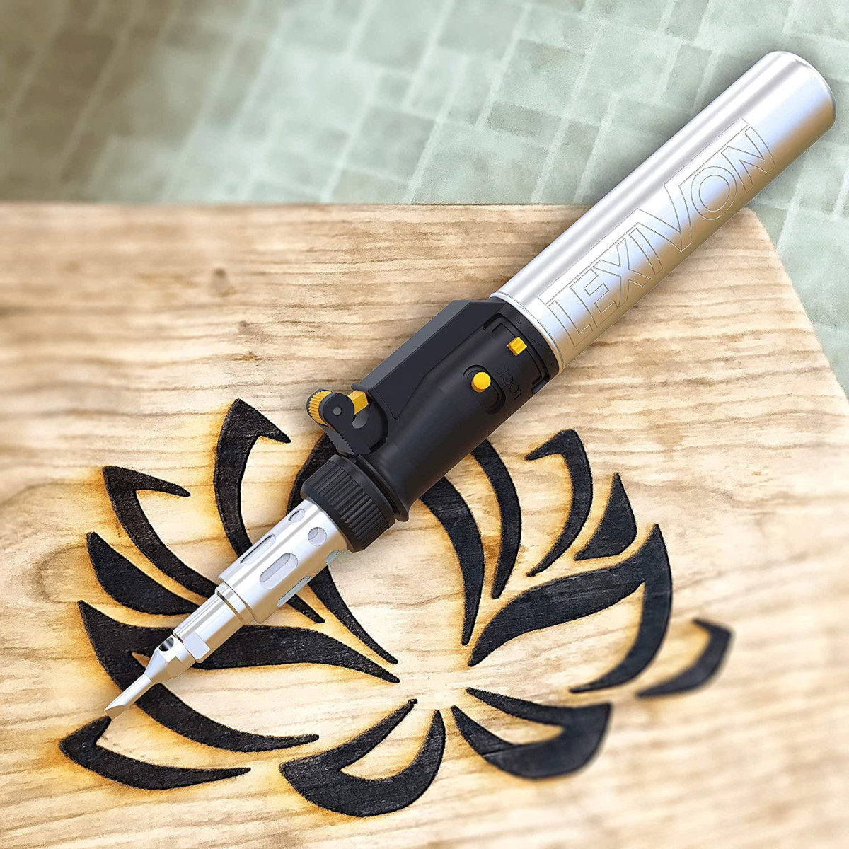 Kit Soldador Gas Butano LEXIVON Inalámbrico juego de 7 puntas