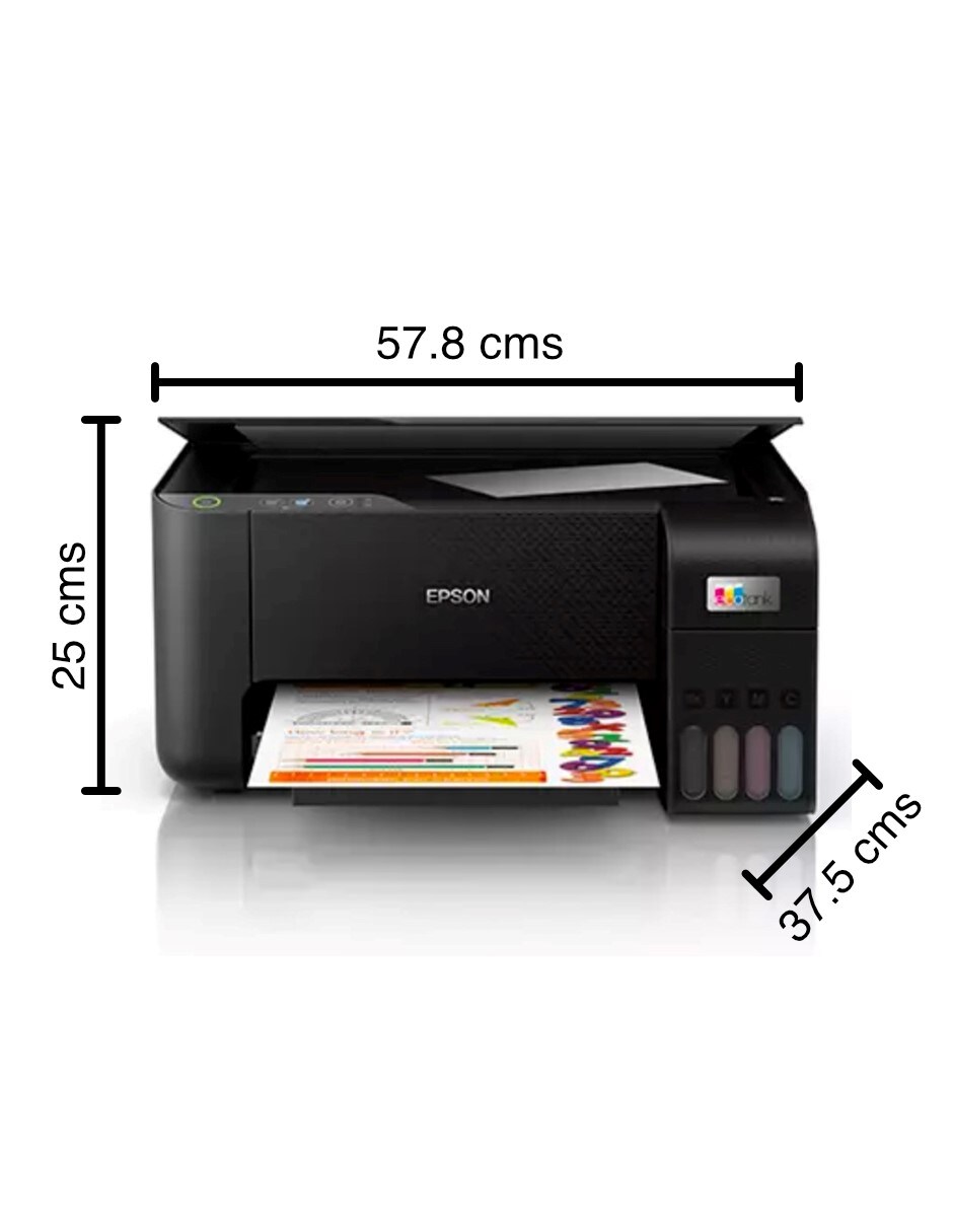 Impresora Multifuncional Inalámbrica Ecotank Epson L3250 Wi-Fi USB 2.0 Impresora, Copiadora y Escáner Inyección de Tinta a Color
