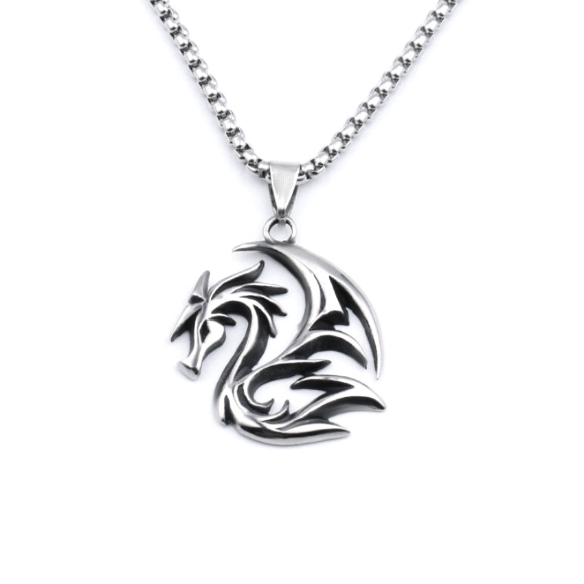 Collar De Dragon Volador Tattoo Blackwork