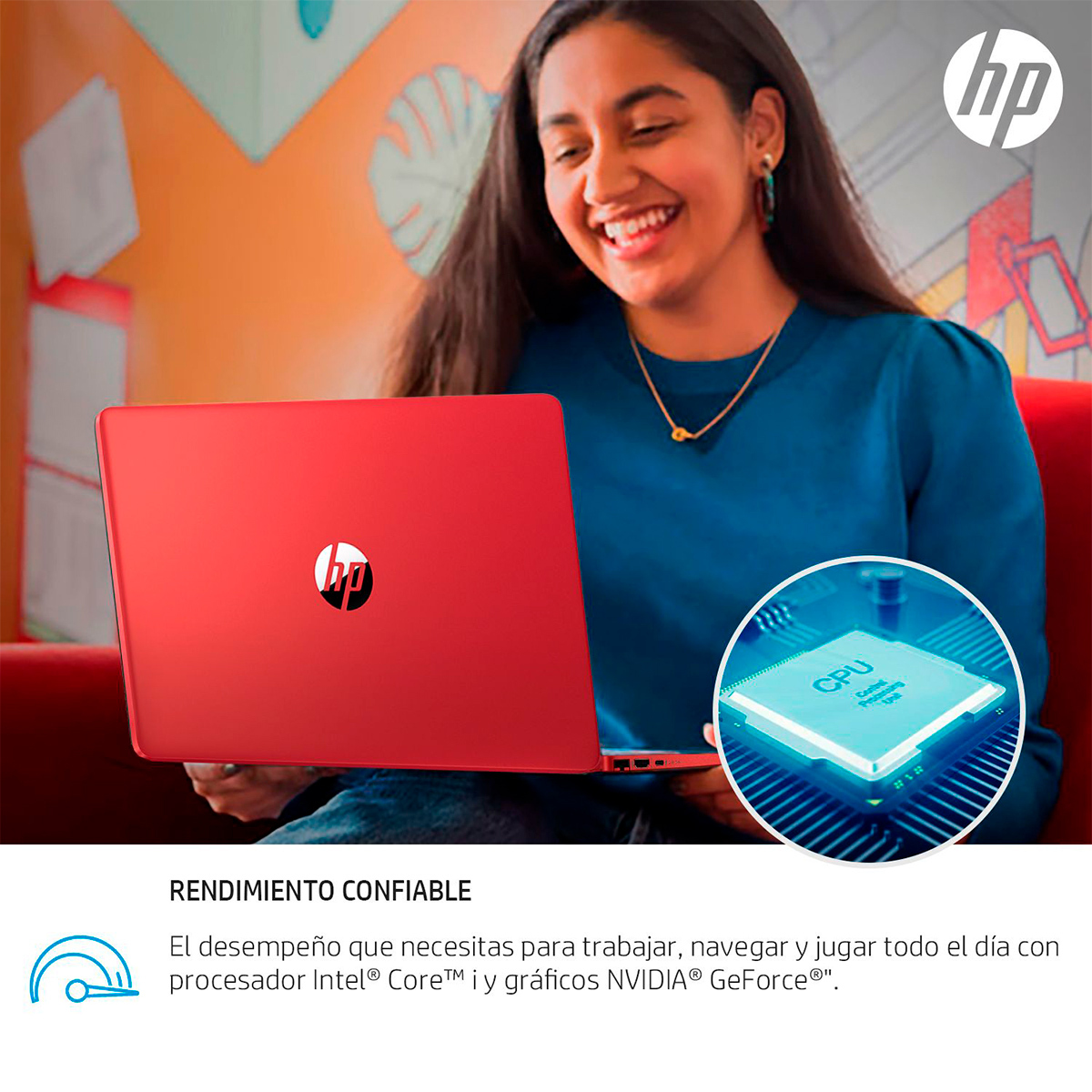 Laptop Hp I3-1115g4 8gb 256gb Ssd 15.6 W11h Roja 15-dw3500la