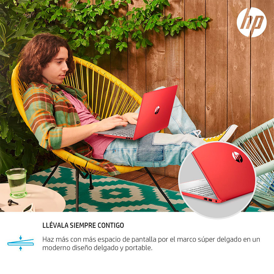 Laptop Hp I3-1115g4 8gb 256gb Ssd 15.6 W11h Roja 15-dw3500la