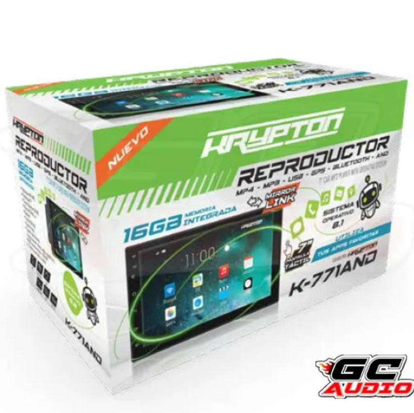 Pantalla para Auto 7 Sistema Operativo Android 9 16 GB MP4 MP3 USB SD BT