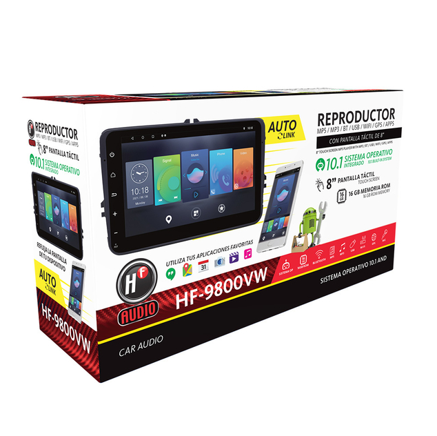 Pantalla para Volkswagen con Sistema Operativo Android 10 MP5 BT USB WIFI GPS Pantalla Táctil 8