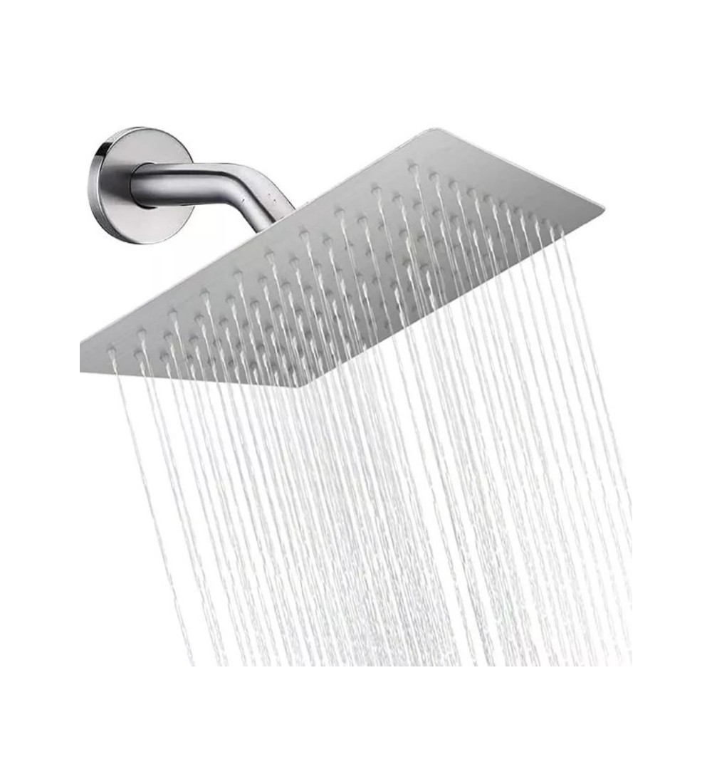 Regadera Cuadrada Baño Tipo Lluvia 4 Pulgadas Sin Brazo  SP-50014