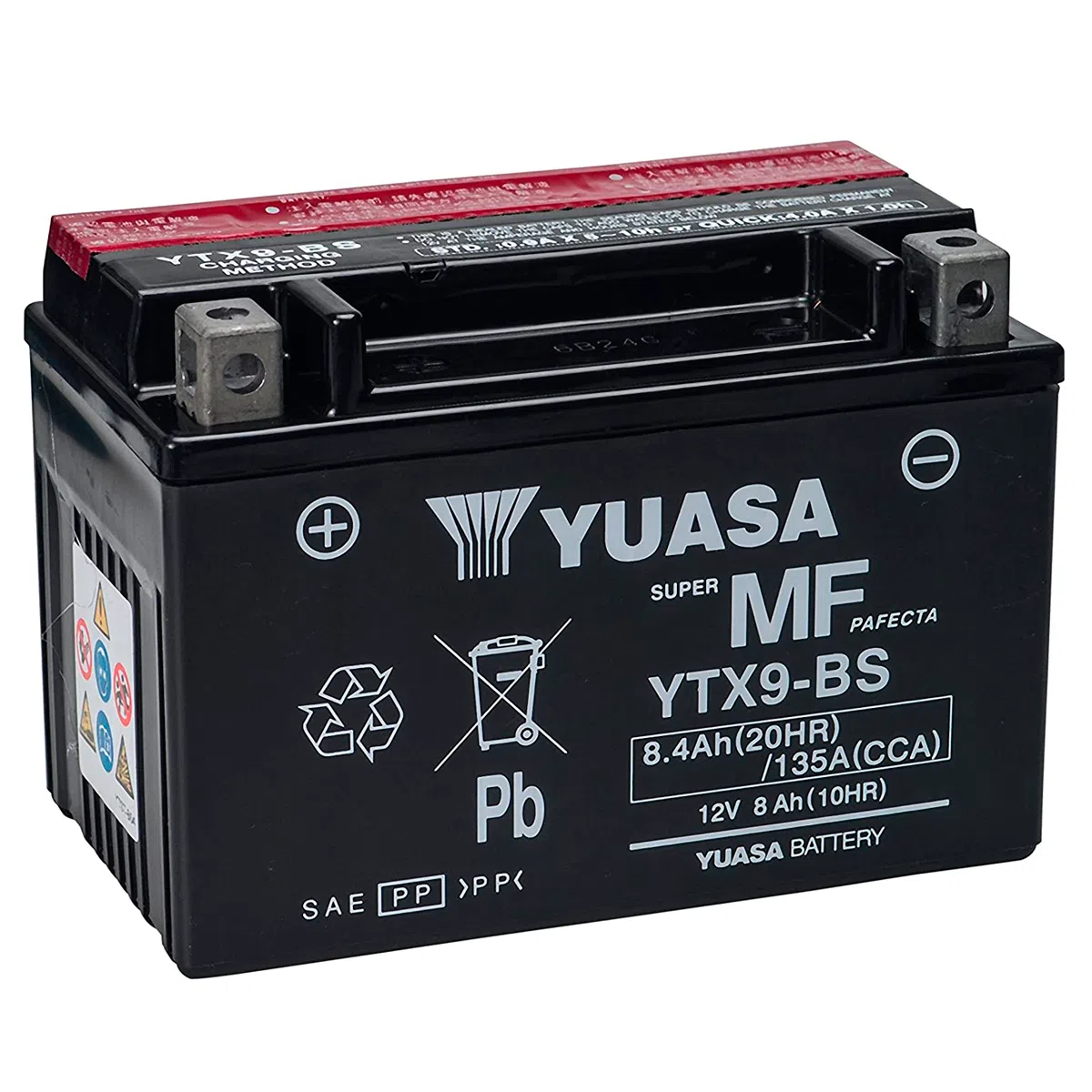 BATERÍA YUASA YTX9-BS PARA PULSAR R6 LIBRE DE MANTENIMIENTO