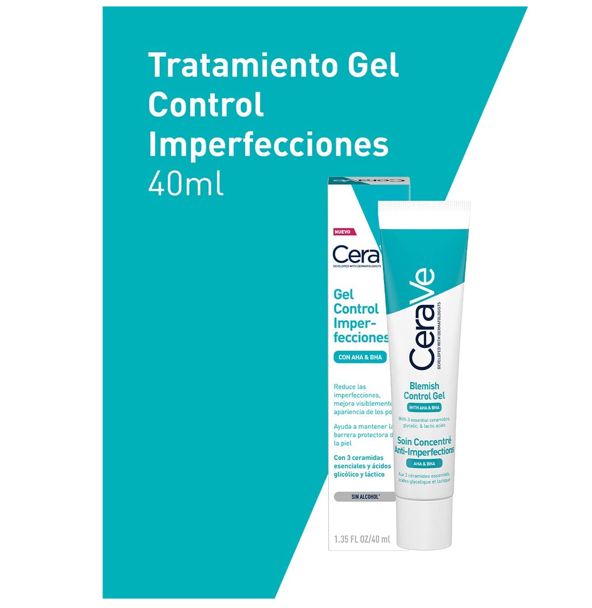 Cerave Gel Facial Anti-imperfecciones Piel Grasa Acne 40ml